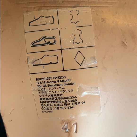 H&M Fringe Leather Block Heel 41 - Picture 11 of 12